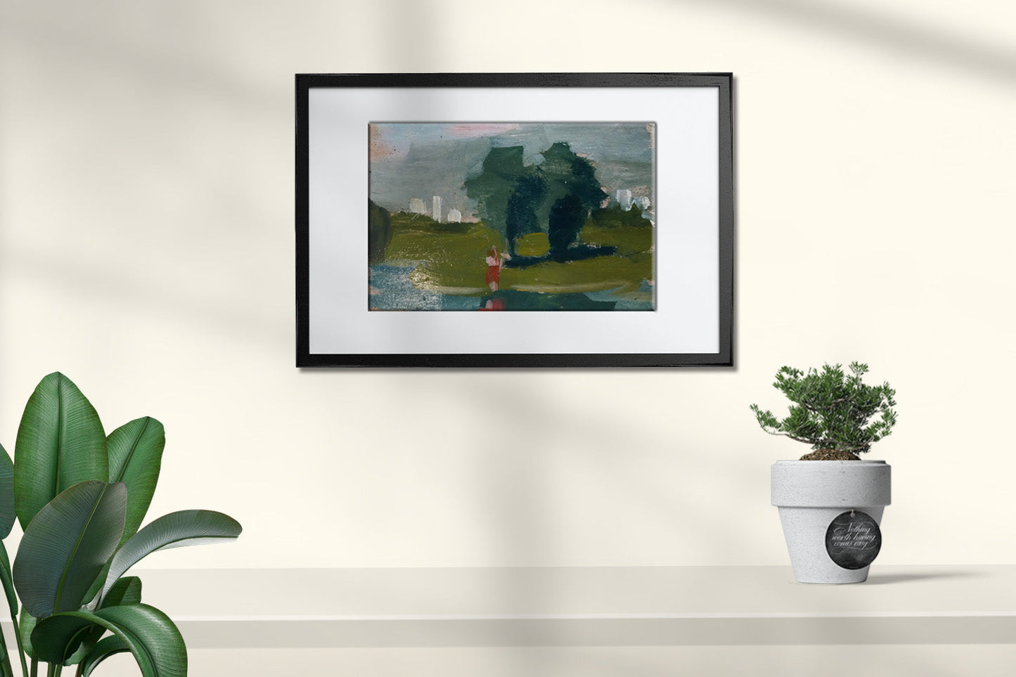 Oil painting Girl by the river Unknown artist