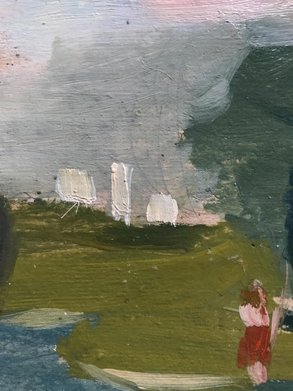 Oil painting Girl by the river Unknown artist