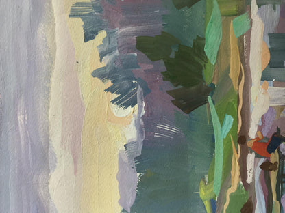 Oil painting By the pond Unknown artist