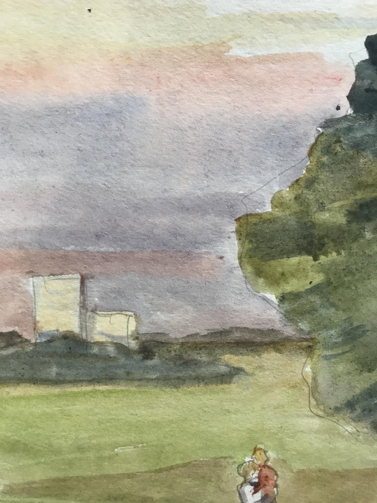Watercolor painting Nature Landscape 