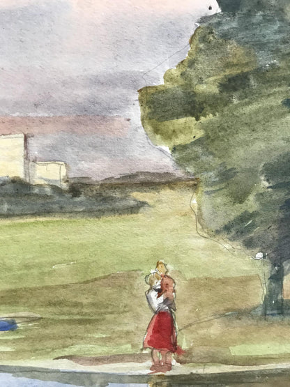 Watercolor painting Landscape 
