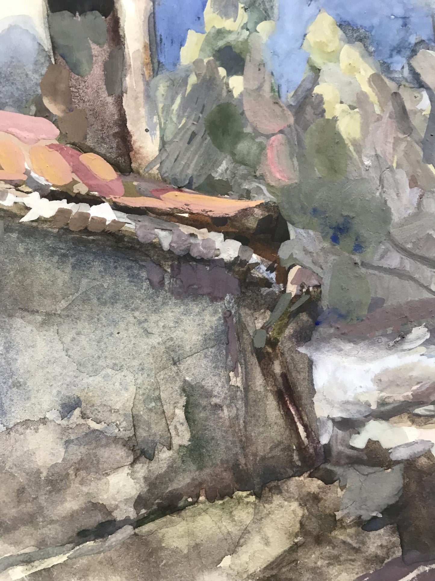 Watercolor painting Urban landscape Maksyuta O.