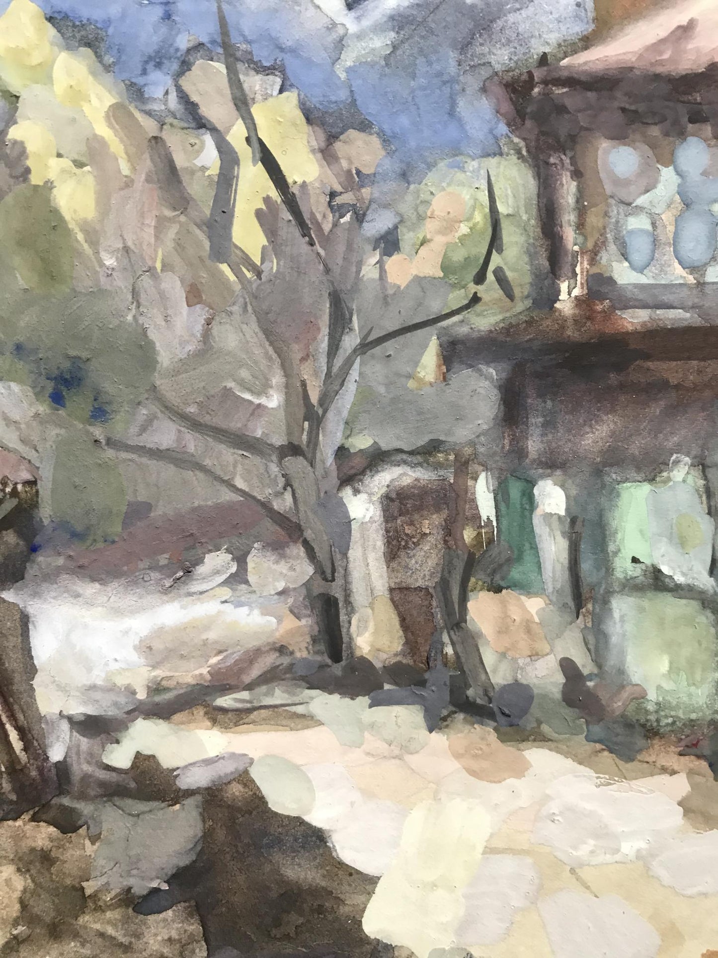 Watercolor painting Urban landscape Maksyuta O.