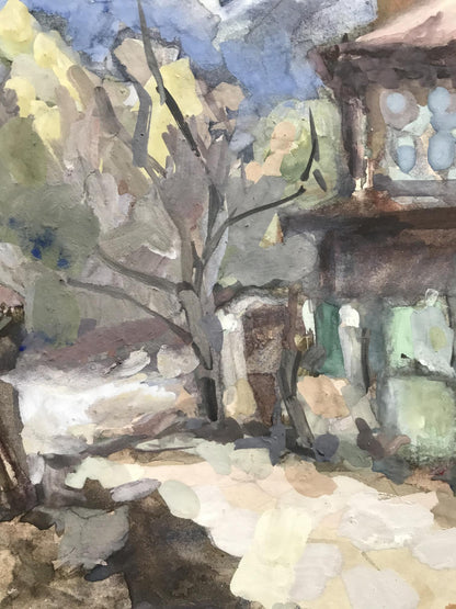 Watercolor painting Urban landscape Maksyuta O.