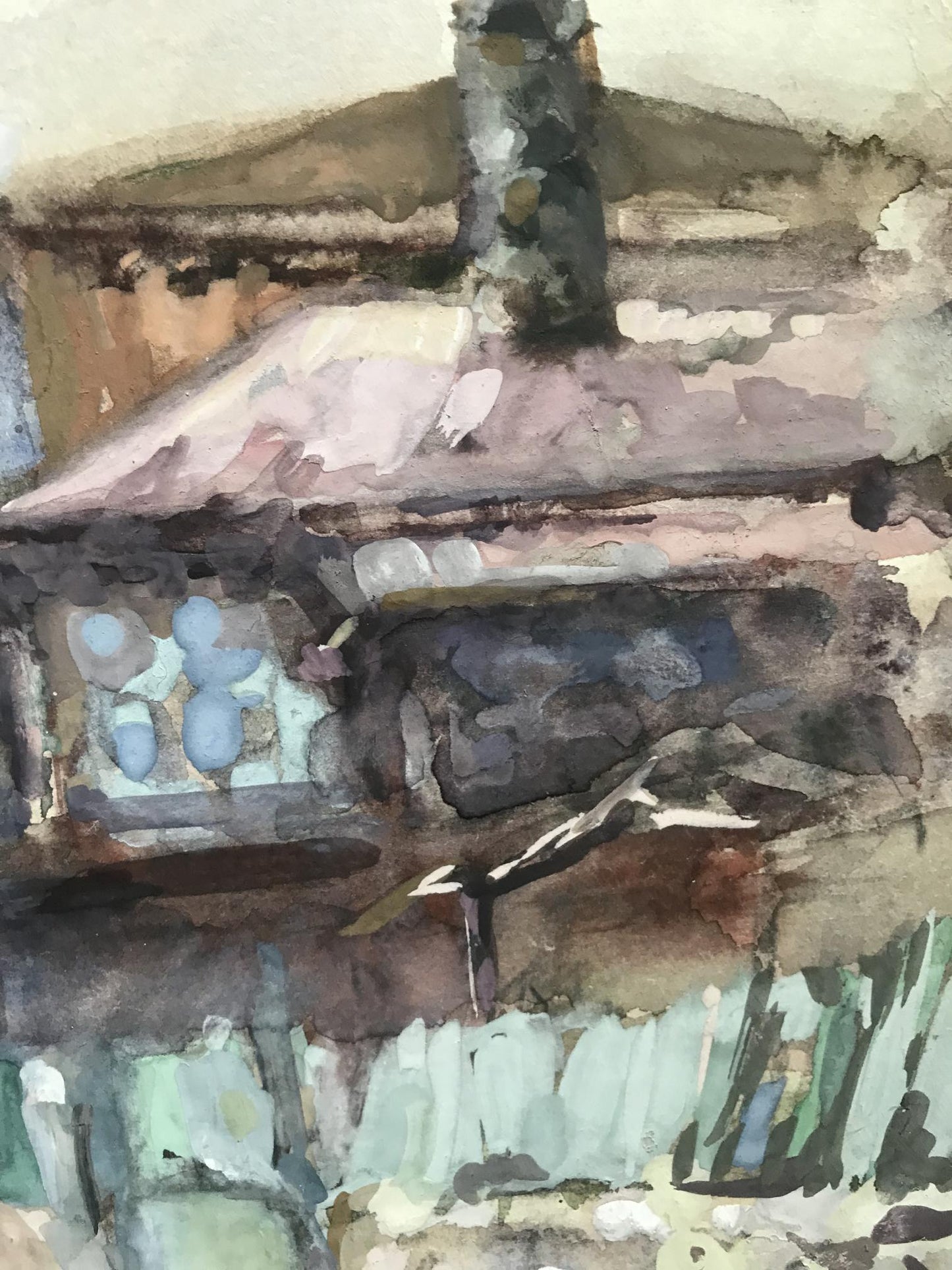 Watercolor painting Urban landscape Maksyuta O.