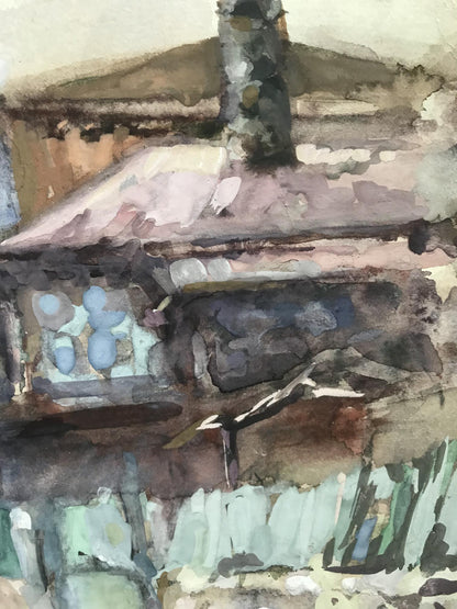 Watercolor painting Urban landscape Maksyuta O.