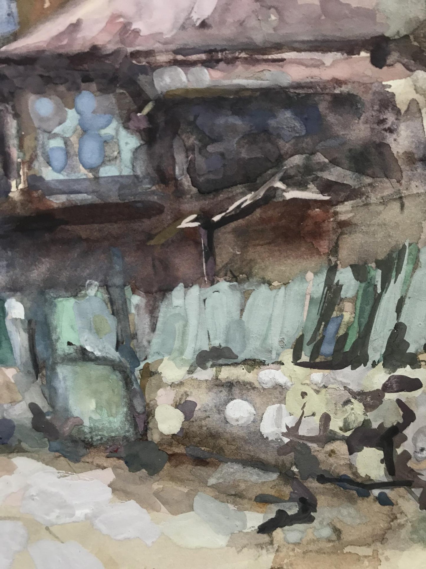 Watercolor painting Urban landscape Maksyuta O.