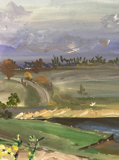 Oil painting It's raining Unknown artist