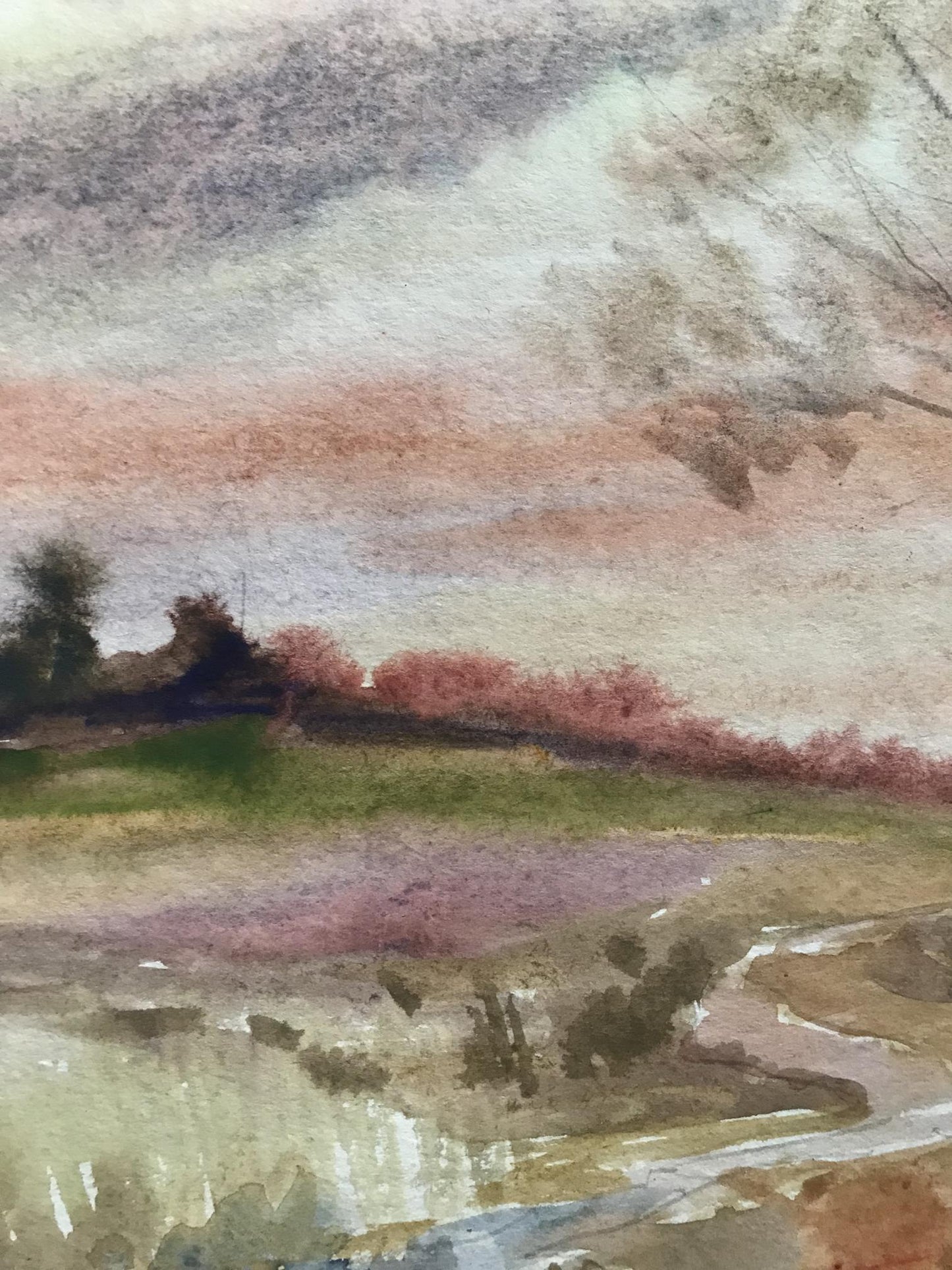 Watercolor painting Autumn days Unknown artist