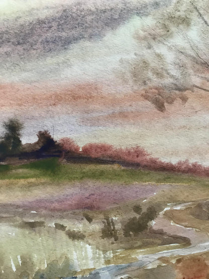 Watercolor painting Autumn days Unknown artist