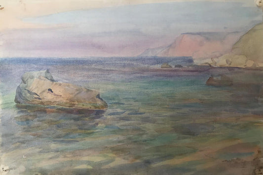 Watercolor painting Black Sea Myshurovsky Victor
