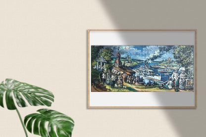 Oil painting Navy Day Alexander Arkadievich Litvinov