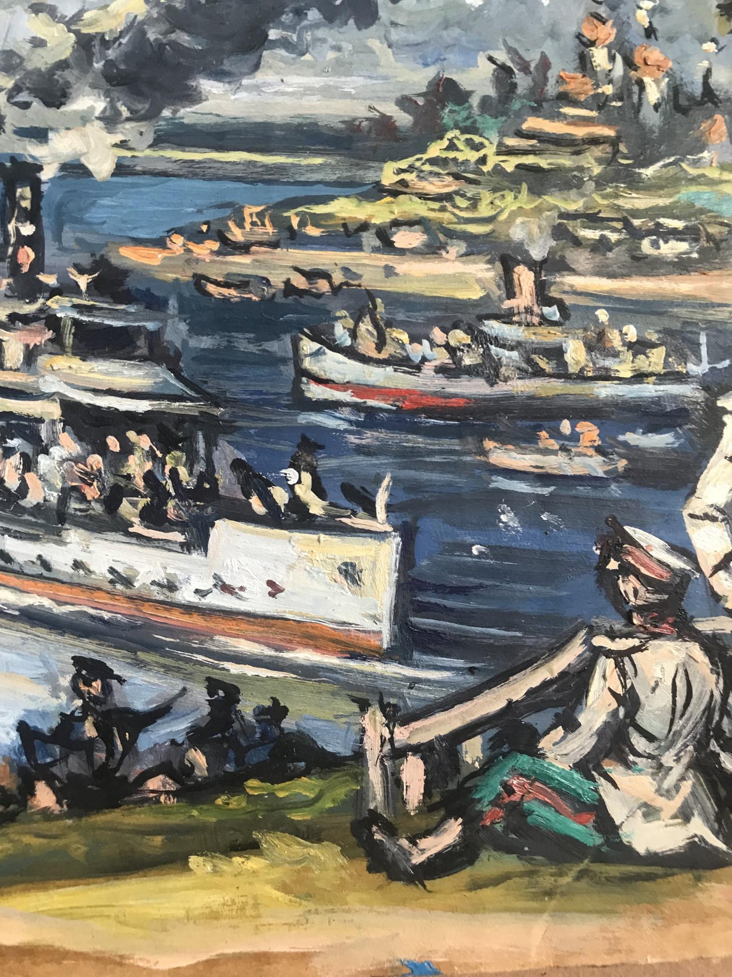 Oil painting Navy Day Alexander Arkadievich Litvinov