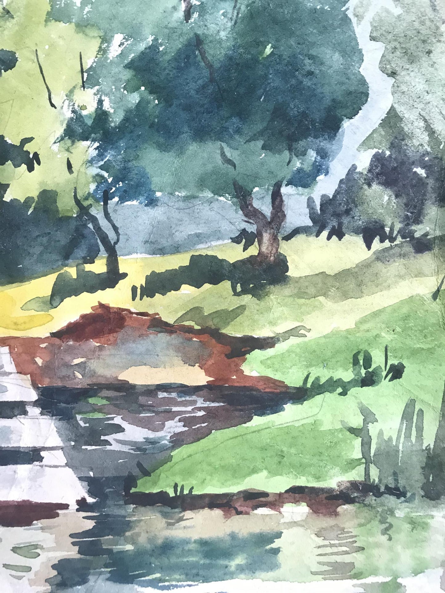 Watercolor painting Walk in the woods Alexander Arkadievich Litvinov