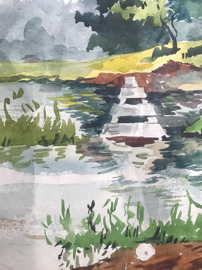 Watercolor painting Walk in the woods Alexander Arkadievich Litvinov