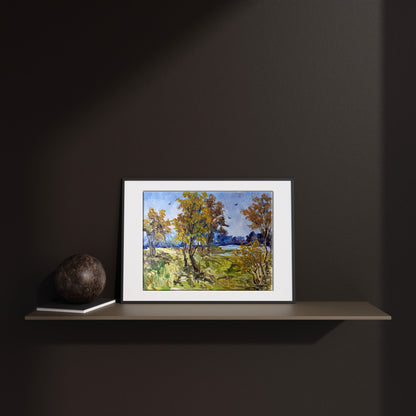 Oil painting Rest at nature Unknown artist