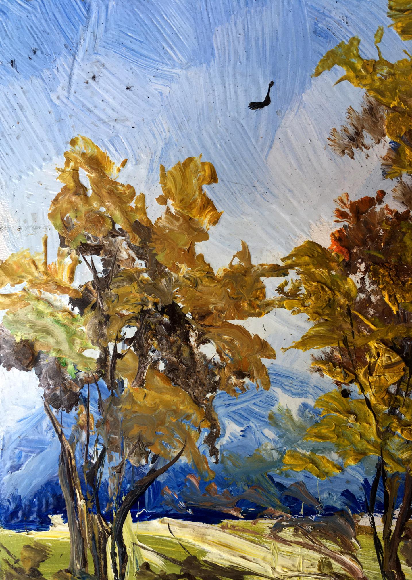 Oil painting Rest at nature Unknown artist