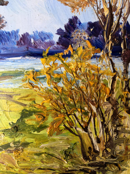 Oil painting Rest at nature Unknown artist