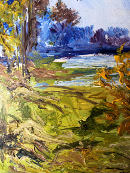 Oil painting Rest at nature Unknown artist