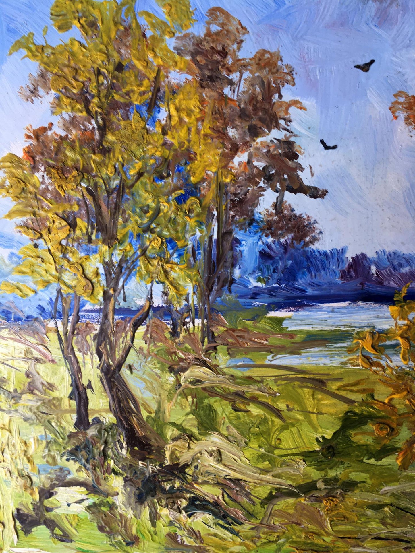 Oil painting Rest at nature Unknown artist