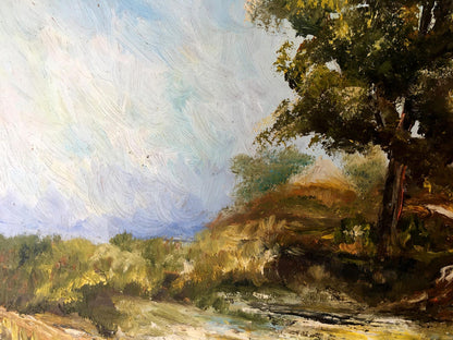 Oil painting A house in the mountains Unknown artist
