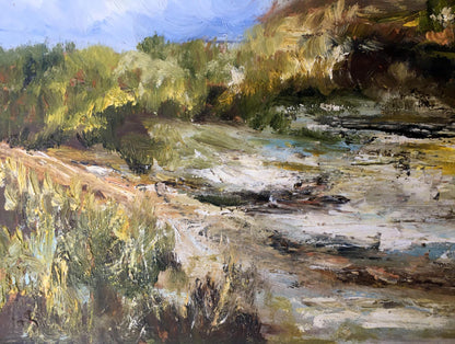 Oil painting A house in the mountains Unknown artist