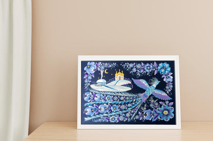 Acrylic painting Winter motif Trenbach K.