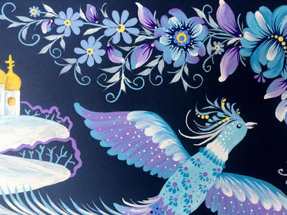 Acrylic painting Winter motif Trenbach K.