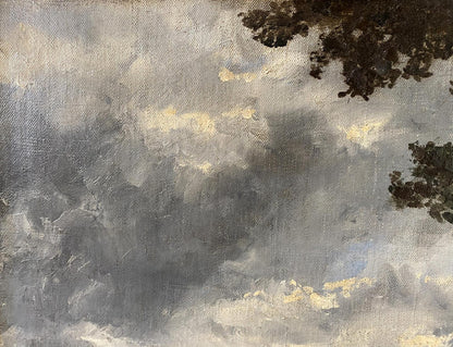Oil painting Beautiful forest