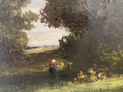 Oil painting Beautiful forest