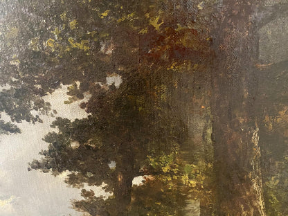 Oil painting Beautiful forest