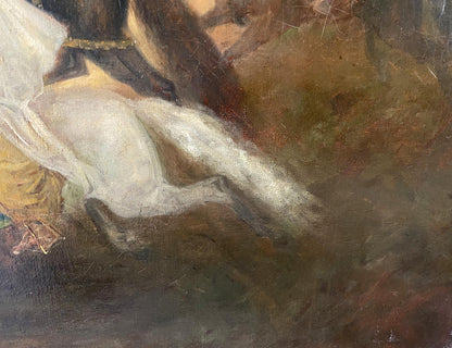 Oil painting Rider in the east European artist