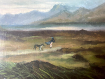 Oil painting Near the mountains European artist