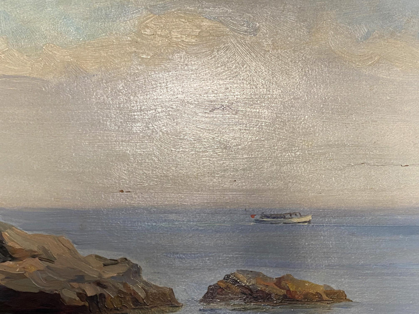 Oil painting Rocky coast Strelov Arkady Efimovich