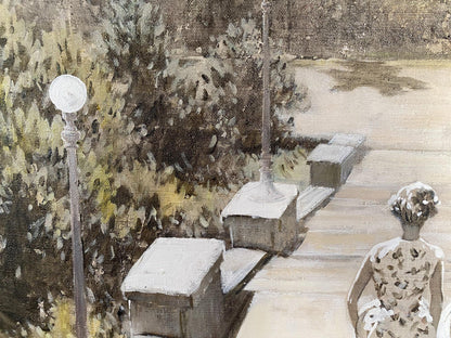 Oil painting Walk around Odessa Unknown artist