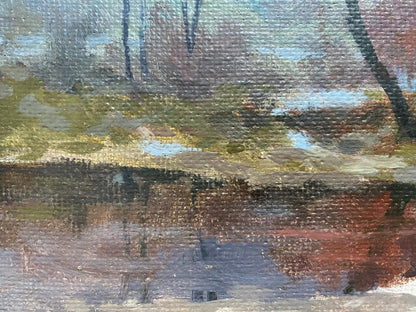 Oil painting Winter's end Gabda Vasily Georgievich