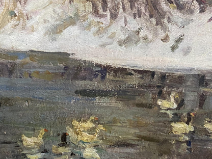Oil painting Ducks in the lake Maksimenko Alexander Grigorievich