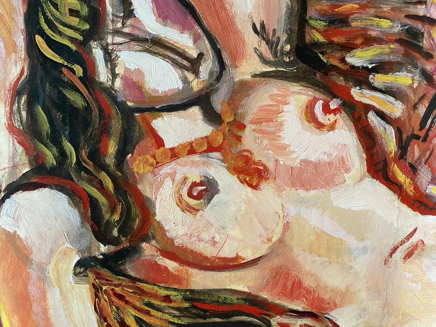 Oil painting Portrait of a naked girl Valentin Dmytrovych Khrushch