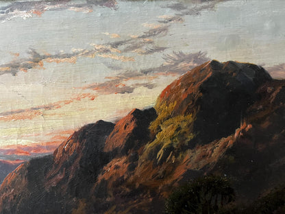 Oil painting Mountain Creek European artist