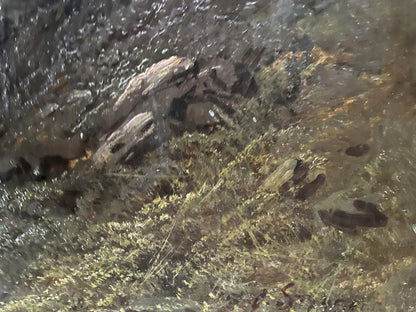 Oil painting Mountain Creek European artist