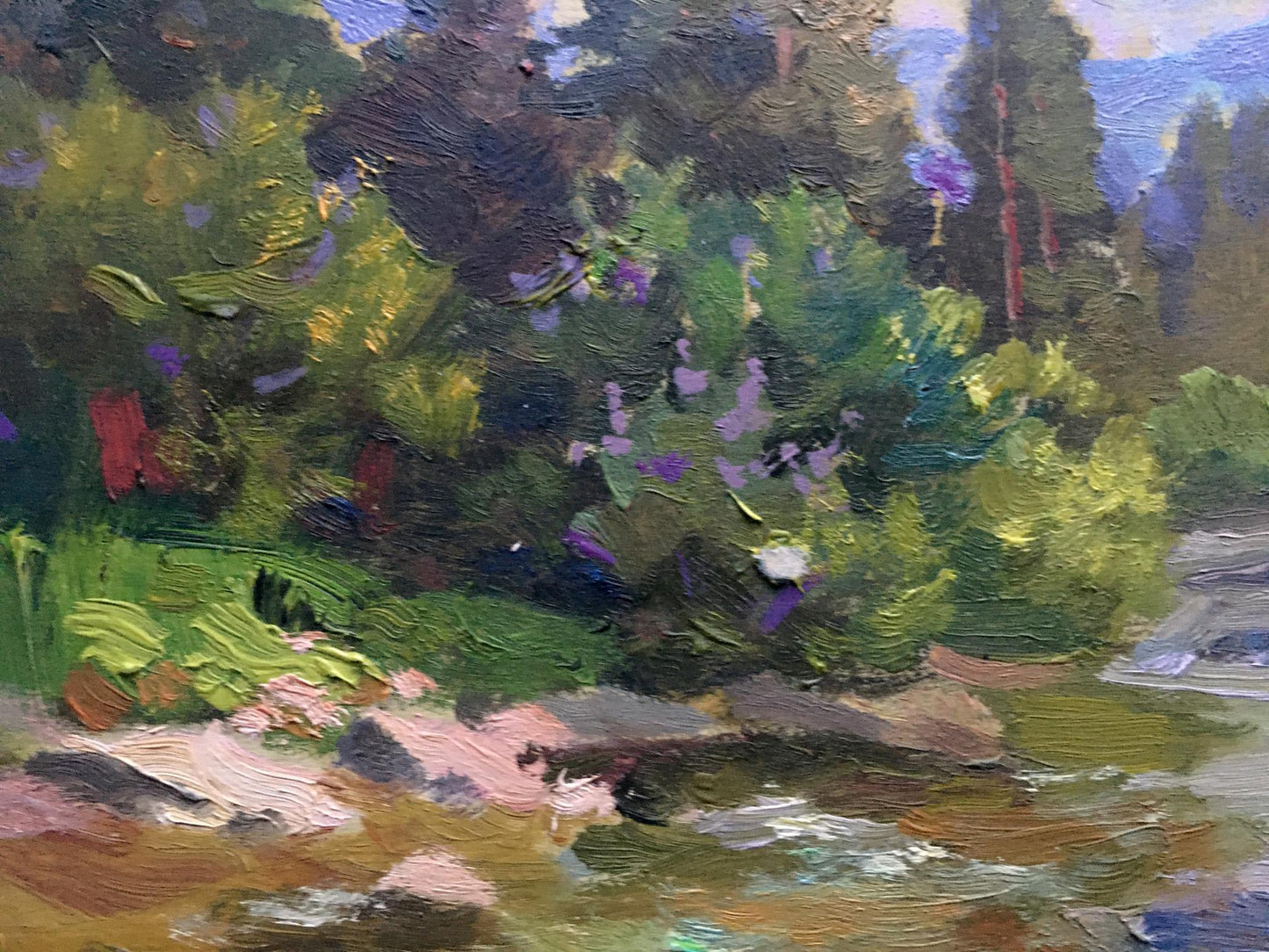 Oil painting Opir River Batrakov Vladimir Grigorievich