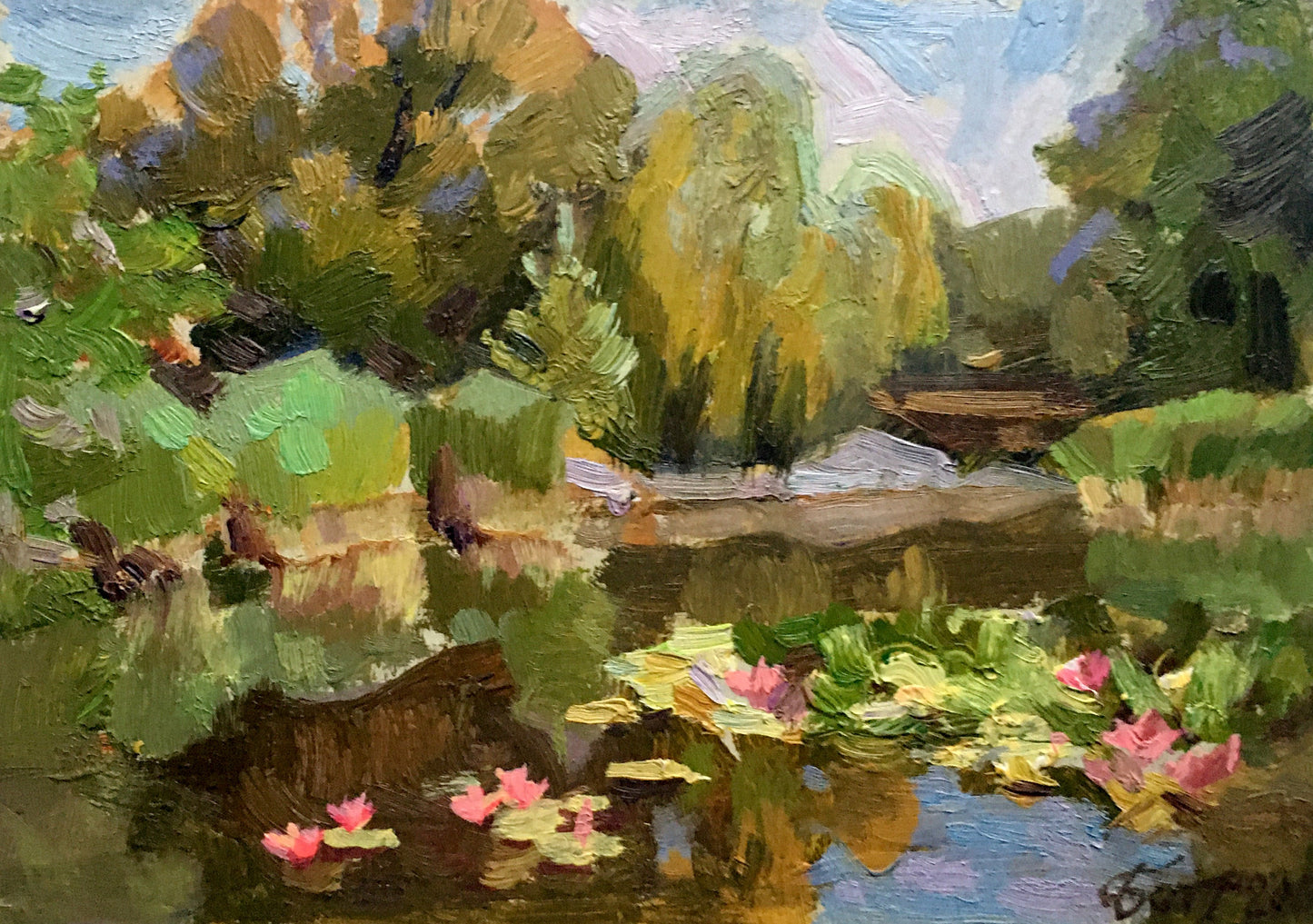 Oil painting Botanical Garden Batrakov Vladimir Grigorievich
