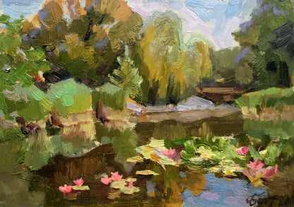Oil painting Botanical Garden Batrakov Vladimir Grigorievich