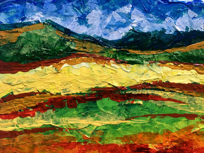 Oil painting Mountain view V. Zadorozhnya