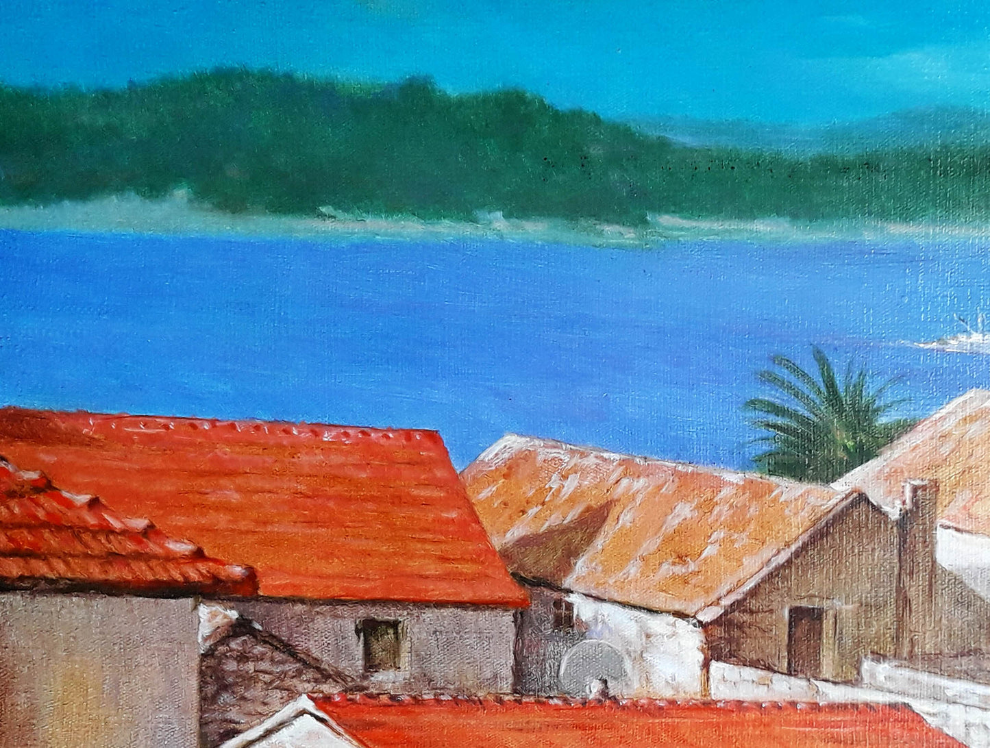 Oil painting Villas by the sea Vasily Korkishko