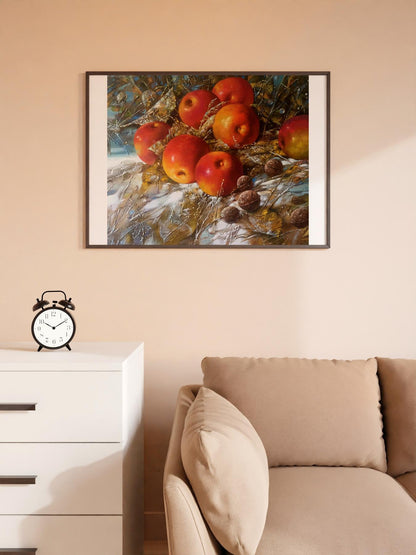 Abstract oil painting Autumn apples Anatoly Borisovich Tarabanov