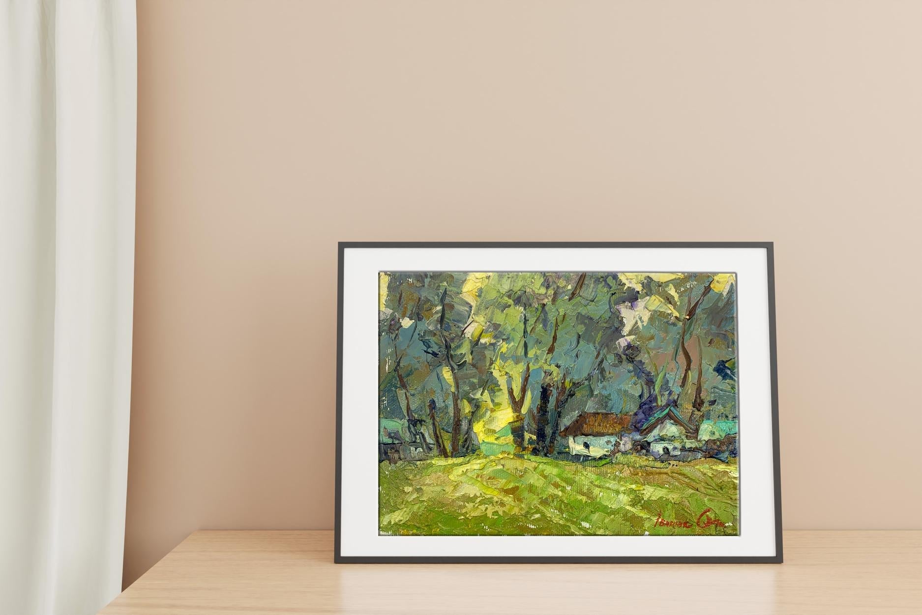 Oil painting village