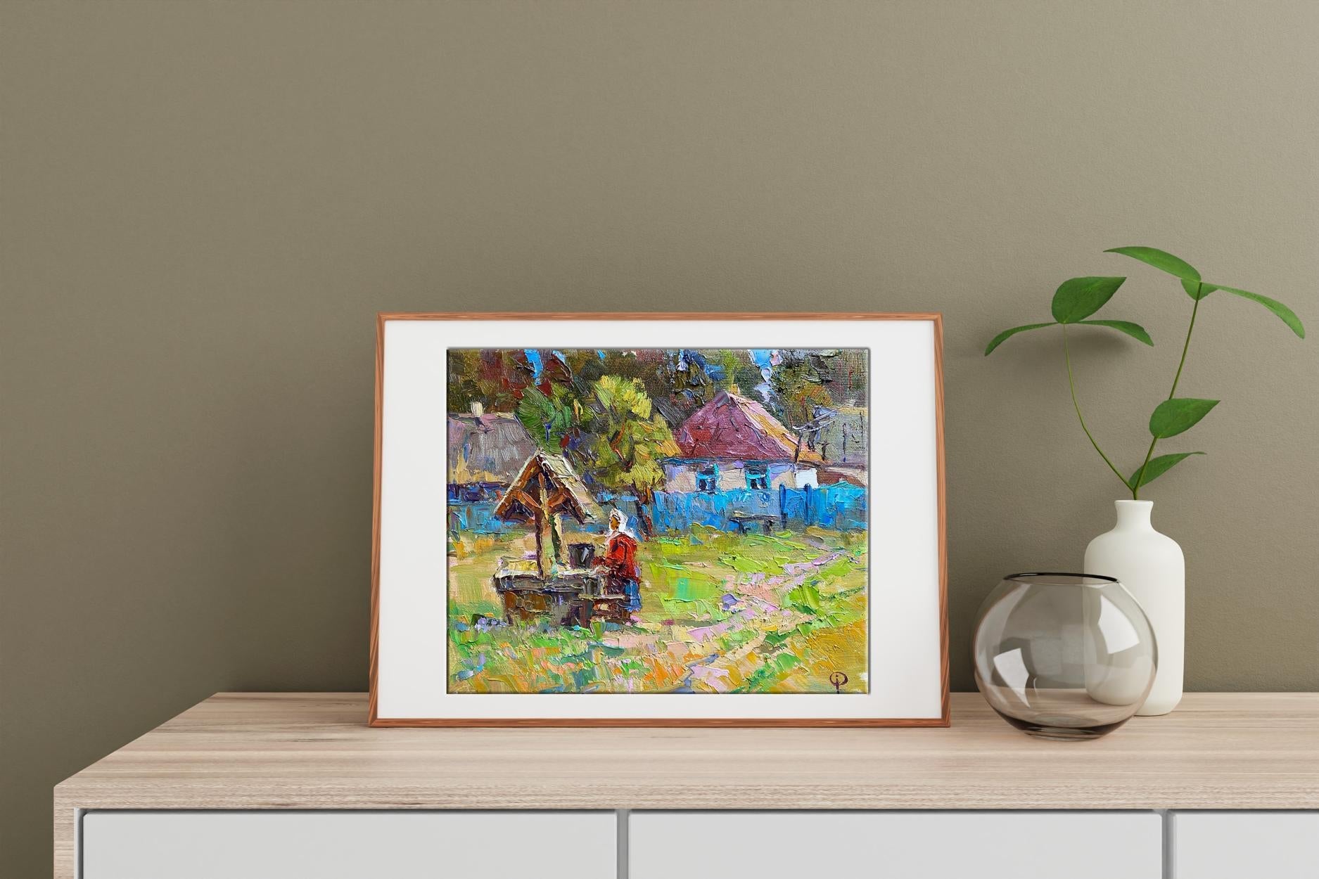 Oksana Ivanyuk's oil painting "Near the Well"