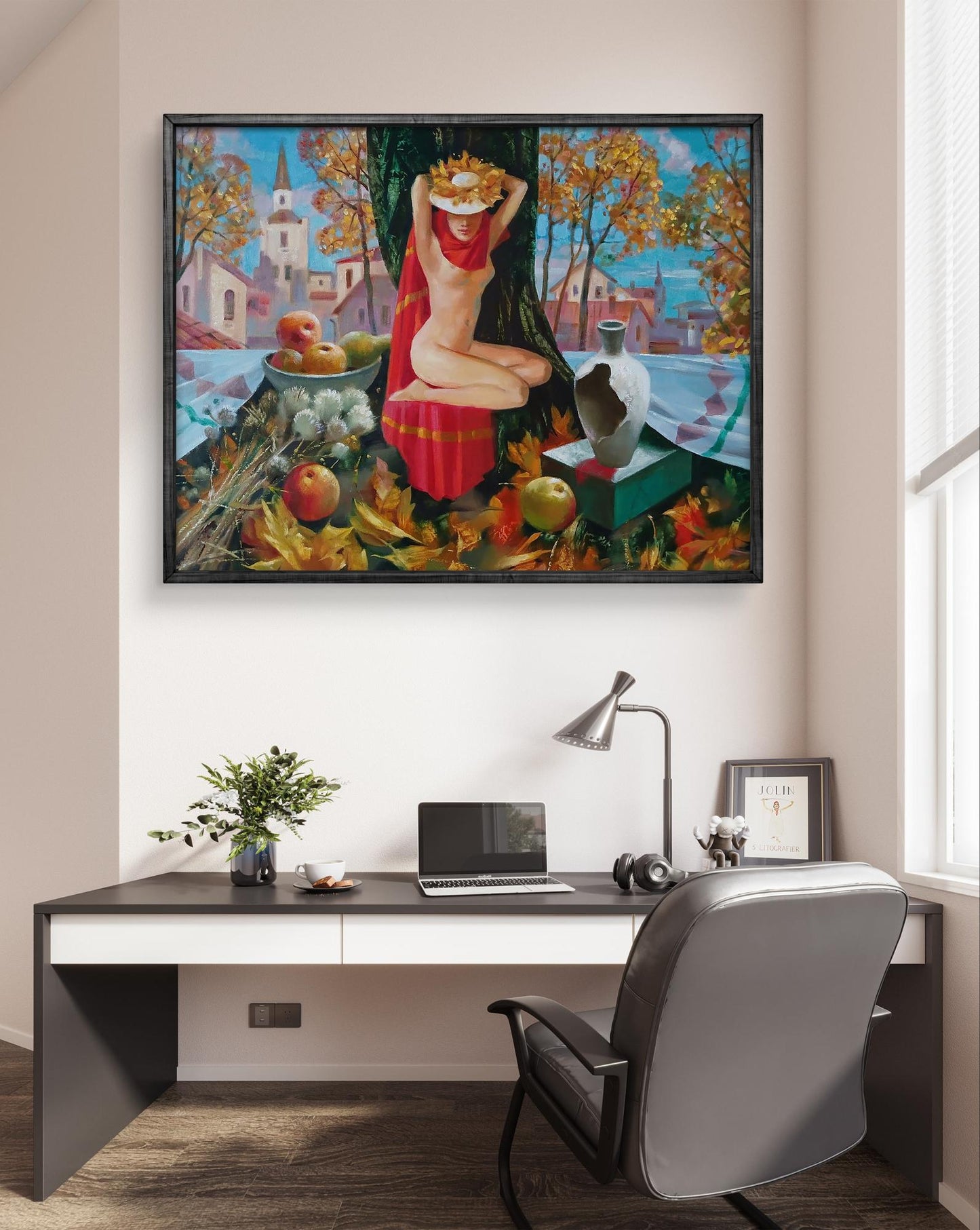 Abstract oil painting Golden autumn Anatoly Tarabanov