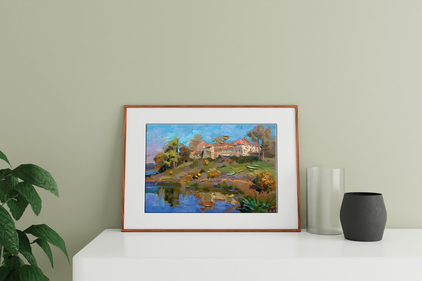 Oil painting Panorama of the castle Batrakov Vladimir Grigorievich